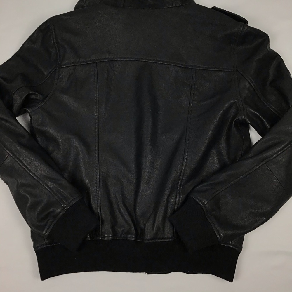 Hooded buttery leather zip up jacket - Picture 9 of 10